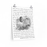 Lyrics -- Kashton King 04.21.2020 -- 16x20 -- Printify