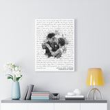Lyrics Song -- Canvas  18"X24" -- Kayla & John