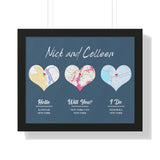 Printify Black Framed 20x16 Poster - Nick and Colleen - New York - Stories of Love
