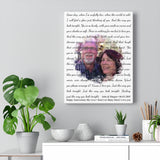 Lyrics Song -- Canvas 12"X16" -- John & Margot