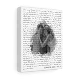 Music Lyrics Song -- Canvas 8"x10" -- Donnie & Julie 2