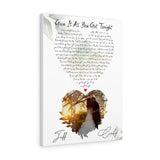 Music Song Lyrics -- Canvas 18"X24" -- Jeff & Cindy