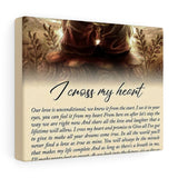 I Cross My Heart Lyrics -- Canvas 12"X16" -- 4