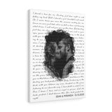Lyrics --  Sean & Miranda 12.13.2020 -- Canvas 18x24 -- Printify