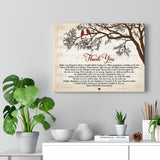 Thank You Lyrics -- Canvas 12"X16" -- 25 -- printify