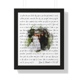 Lyrics -- Gus & Kendi 9/1/21 -- Black framed 16x20 -- Printify