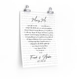 Lyrics -- Frank & Amber 07.14.12 -- 11x14 -- Printify