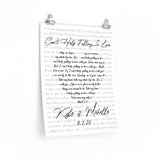 Lyrics Song -- Poster/ 16''x20'' -- Kyle & Mishelle 8.3.20