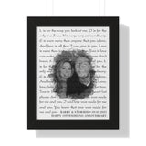 Lyrics -- Barry & Stormie 03.02.2021 -- Black framed 11x14 -- Printify