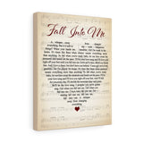 Lyrics -- Fall into me (Brantley Gilbert) -- Canvas 11x14 -- printify