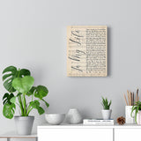 In My Life Lyrics Poster -- Canvas 8"x10" -- 28 -- printify