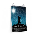 Star map -- Laurel & Johnathan May 11 2022 -- 12x18 -- Printify