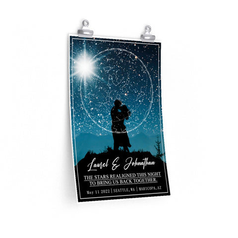 Star map -- Laurel & Johnathan May 11 2022 -- 12x18 -- Printify