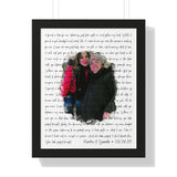 Lyrics Song -- Black framed poster/ 16"x20" -- Carlos & Yamila