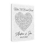 Lyrics -- Andrew and Jen 05.07.2022 -- Canvas 18x24 -- Printify