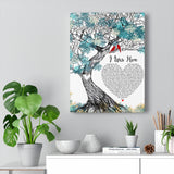 Song Lyrics -- I Was Here (Beyonce) --  Canvas 12"X16" -- Printify