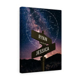 Star Map -- Ryan Jessica  -- Canvas 12x16 -- Printify