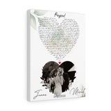 Music Lyrics Song -- Canvas  12"X16" -- Murad & Jenna