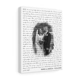 Lyrics -- Mark & Jessica 10.24.2020 -- Canvas 11x14 -- Printify