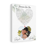 Music Lyrics Song -- Canvas  11"X14" -- Angela & Gordon
