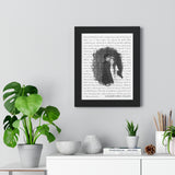 Lyrics -- Alexander & Erika 02.14.2021 -- Black framed 11x14 -- Printify