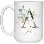 Botanica and Gold Herbs -- 15 oz. White Mug -- Aida