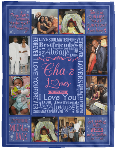 Husband from Wife -- Cozy Plush Fleece Blanket 60x80 -- Cha-z