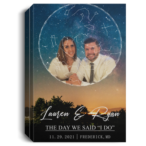 Star Map -- Lauren & Ryan 11.29.2021 -- Canvas 12x18 -- CC