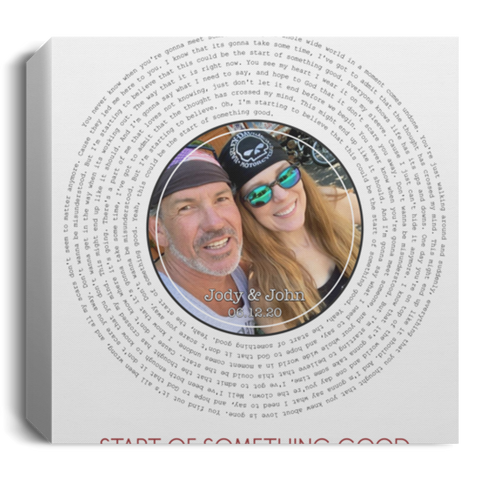 Song Record -- Square Canvas 16x16 -- Jody & John 06-12-20