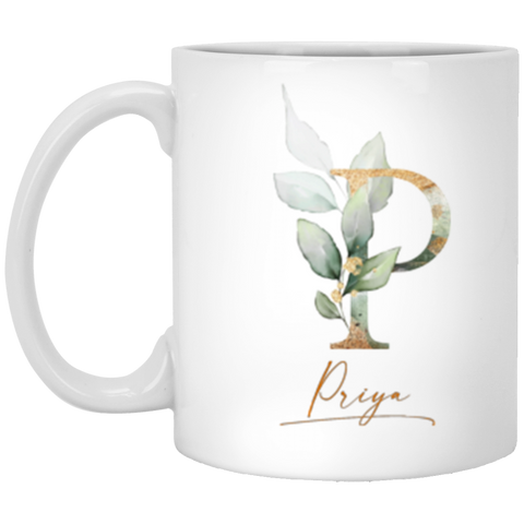 Name mug -- Priya (Botanica and Gold Herbs) -- 11oz -- CC