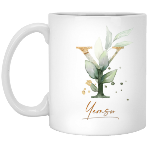 Name mug -- Yeonsoo -- Botanica and Gold Herbs -- 11oz -- CC