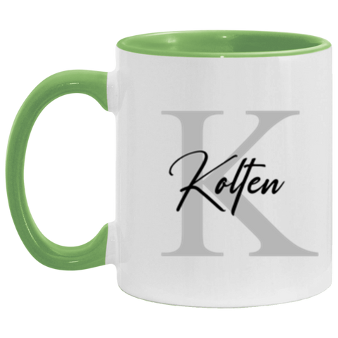 CC 11oz. Green Accent Mug - K Kolten - Style 2