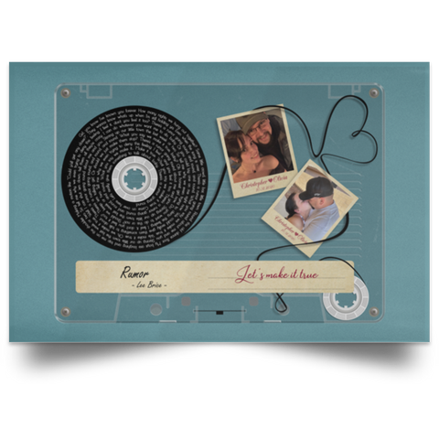 Cassettes-Tape Prints -- poster/ 12''x18'' --Christopher & Olivia