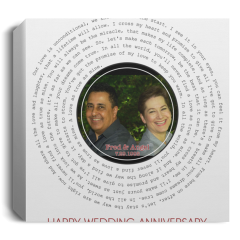 Song Record -- Canvas 16"X16" -- Fred & Angel 7/29/1995