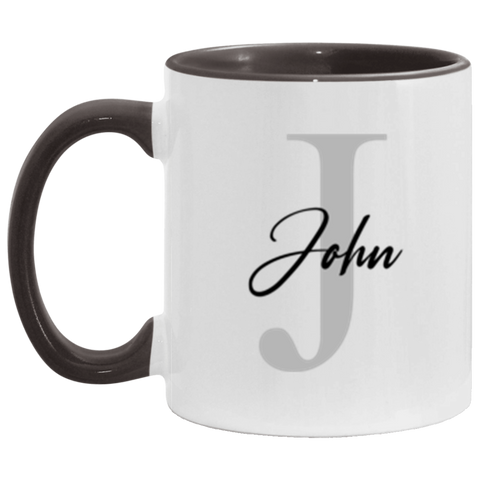 Name Mug -- John -- Black accent -- CC
