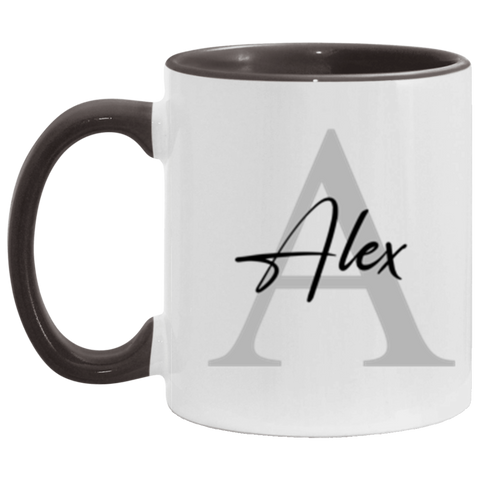 Names Men --  11 oz. Black Accent Mug --Alex