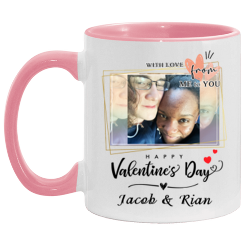 Valentine's Day Mug -- Jacob & Rian -- Pink Accent -- CC