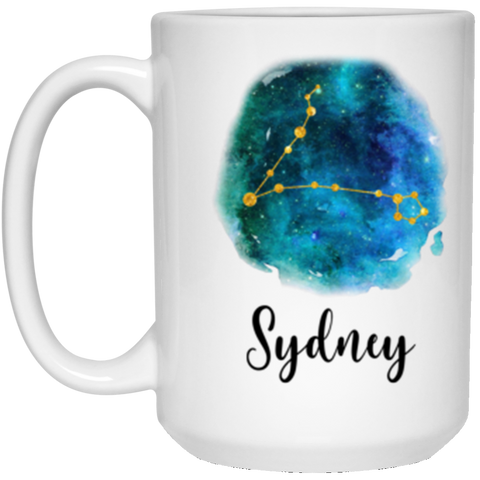 Zodiac Constellation Mug (Pisces) --  Sydney -- customcat