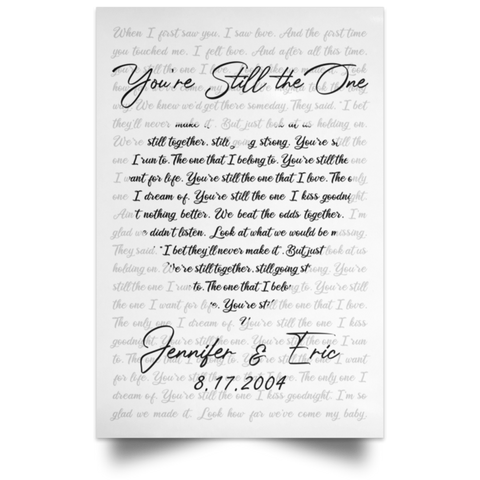 CC 12x18 Poster - Jennifer & Eric - Still The One