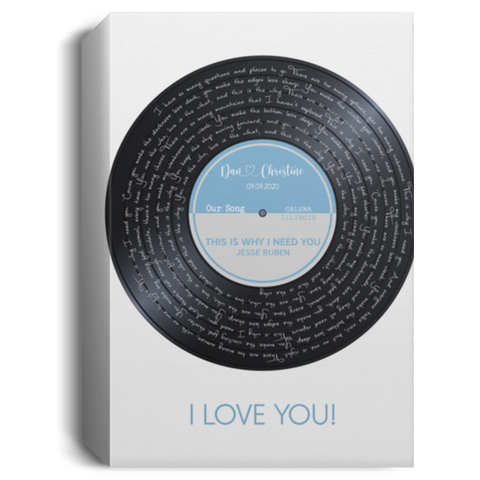 Vinyl -- Dan and Christine  -- Canvas 12x18 -- CC