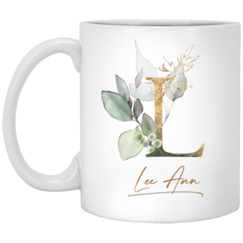 Name mug -- Lee Ann -- Botanica and Gold Herbs -- 11oz -- CC