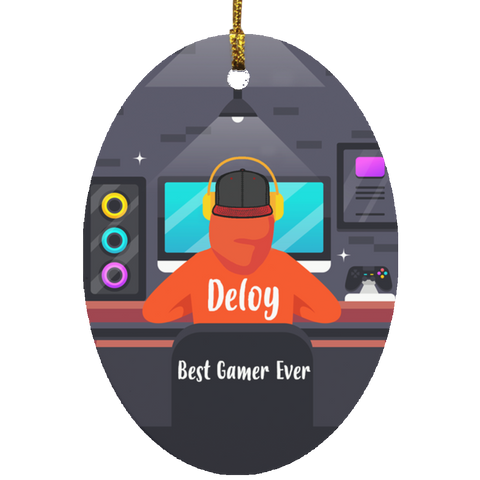 Gamer Ornament -- Deloy -- 1 -- Oval -- CC