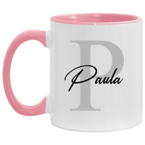 Name Mug -- Paula -- Pink accent -- CC