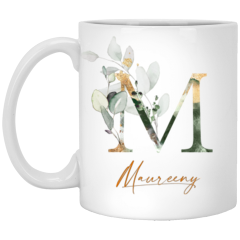 CC 11oz. White Mug - Maureeny M - Botanical