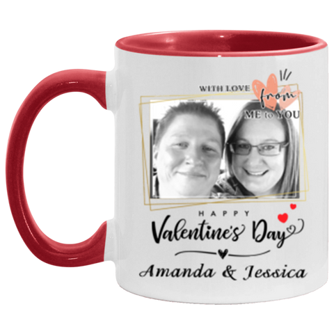 Valentine's Day Mug -- Amanda & Jessica -- Red Accent -- CC