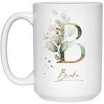 Botanica and Gold Herbs -- 15 oz. White Mug -- Brooke