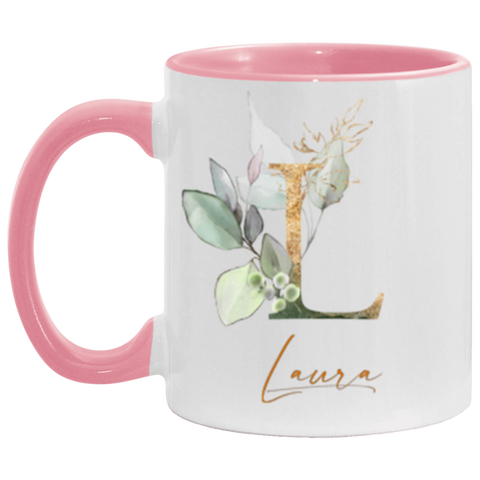 Name Mug -- Pink Accent -- Laura -- CC