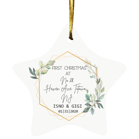 Christmas Ornaments(First Home) -- Star -- Isno and Gigi -- customcat