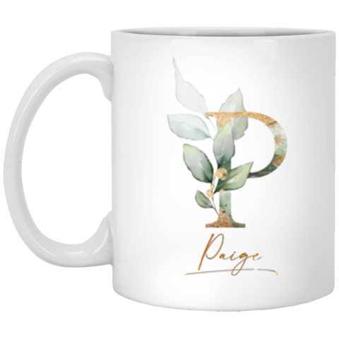 Name mug -- Paige -- Botanica and Gold Herbs -- 11oz -- CC