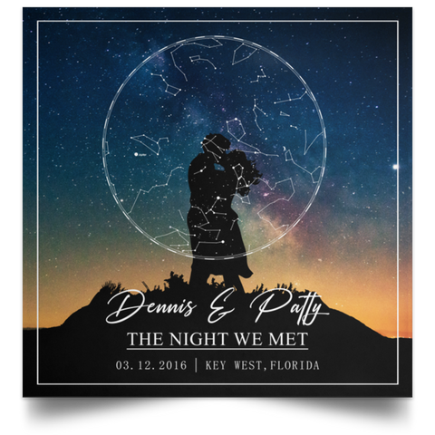 Star Map -- Dennis & Patty 03.12.2016 -- Poster 24x24 -- CC